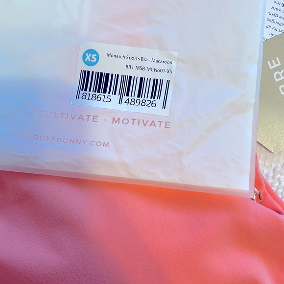 Buffbunny monarch sports bra macaroon nwt - Picture 2 of 5